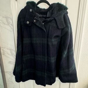 Zara Women’s wool cape zip coat